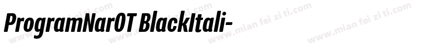 ProgramNarOT BlackItali字体转换
